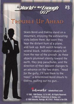 1999 Inkworks James Bond The World Is Not Enough #23 Trouble Up Ahead Back
