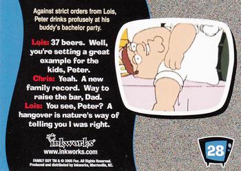 2005 Inkworks Family Guy Season 1 #28 Raising the Bar Back