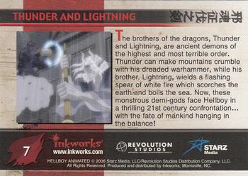 2007 Inkworks Hellboy Animated Sword of Storms #7 Thunder and Lightning Back