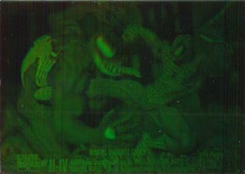 1993 SkyBox Marvel Universe - 3-D Hologram Card #H-IV Spider-Man vs. Venom Front