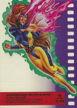 1995 Fleer Ultra X-Men - Suspended Animation #4 Jean Grey Back