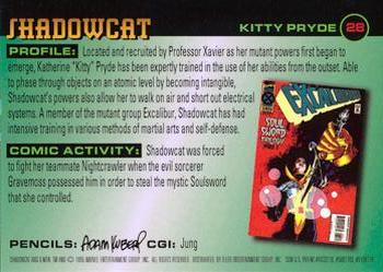 1995 Ultra X-Men Chromium - Gold Signature #28 Shadowcat Back