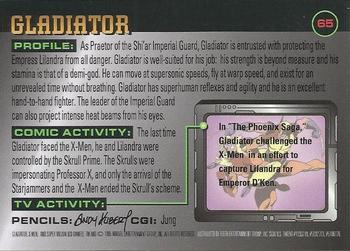 1995 Ultra X-Men Chromium - Gold Signature #65 Gladiator Back