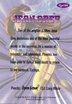 1995 Ultra X-Men Chromium - Alternate X #11 Jean Grey Back