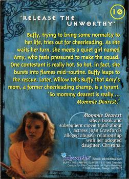 1998 Inkworks Buffy the Vampire Slayer Season 1 #10 'Release the Unworthy' Back