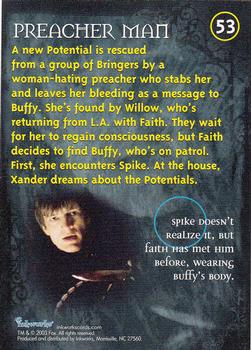 2003 Inkworks Buffy the Vampire Slayer Season 7 #53 Preacher Man Back