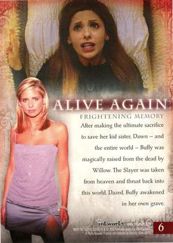 2006 Inkworks Buffy the Vampire Slayer Memories #6 Alive Again Back