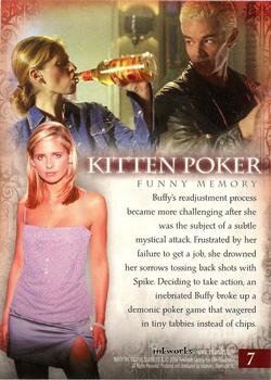 2006 Inkworks Buffy the Vampire Slayer Memories #7 Kitten Poker Back