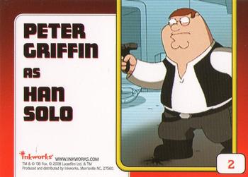 2008 Inkworks Family Guy Presents Episode IV: A New Hope #2 Peter Griffin as Han Solo Back