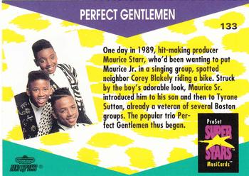 1991 Pro Set SuperStars MusiCards #133 Perfect Gentlemen Back