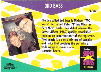 1991 Pro Set SuperStars MusiCards #136 3rd Bass Back