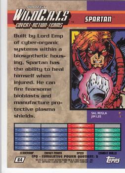 1993 Topps WildC.A.T.s #64 Spartan Back