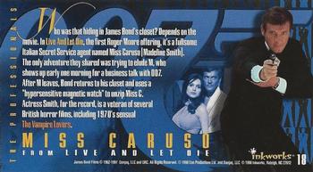 1998 Inkworks The Women of James Bond #18 Miss Caruso Back