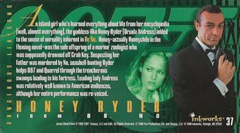 1998 Inkworks The Women of James Bond #37 Honey Ryder Back