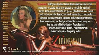 1998 Inkworks The Women of James Bond #52 Thunderball Back