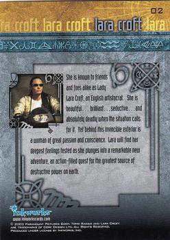 2003 Inkworks Tomb Raider: The Cradle of Life #2 Lara Croft Back