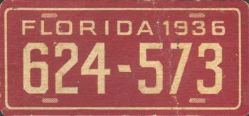 1936 Goudey Auto License Plates (R19-1) #NNO Florida Front