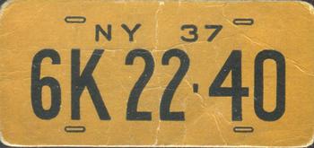 1937 Goudey Auto License Plates (R19-2) #NNO New York Front