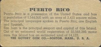 1937 Goudey Auto License Plates (R19-2) #NNO Puerto Rico Back