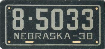 1938 Goudey Auto License Plates (R19-3) #NNO Nebraska Front