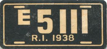 1938 Goudey Auto License Plates (R19-3) #NNO Rhode Island Front