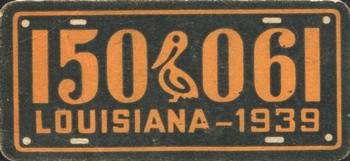 1939 Goudey Auto License Plates (R19-4) #NNO Louisiana Front