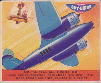 1941 Goudey Sky Birds (R137) #14 Italian. Breda 88 Front