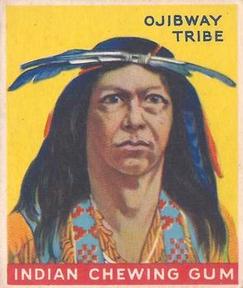 1947 Goudey Indian Gum (R773) #7 Warrior of the Ojibway Tribe Front