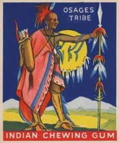 1947 Goudey Indian Gum (R773) #18 Warrior of the Osages Tribe Front