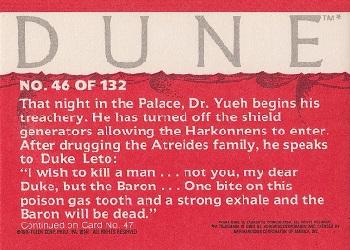1984 Fleer Dune #46 The Treachery Begins Back