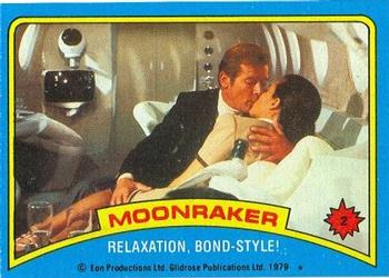 1979 Topps Moonraker #2 Relaxation, Bond-style! Front