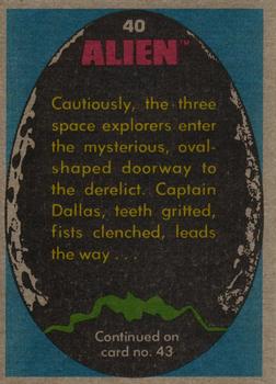 1979 Topps Alien #40 Entrance to Derelict Back