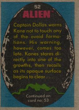 1979 Topps Alien #52 Don't Touch It, Kane! Back