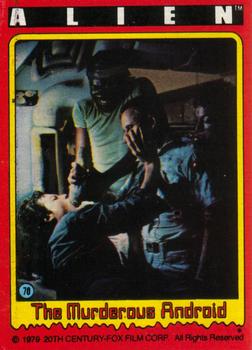 1979 Topps Alien #70 The Murderous Android Front