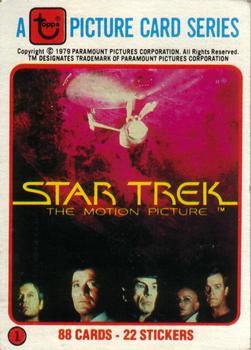 1979 Topps Star Trek: The Motion Picture #1 Title Card Front