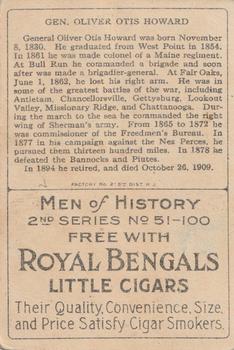 1911 American Tobacco Company Heroes of History / Men of History (T68) #NNO Gen. Oliver Otis Howard Back