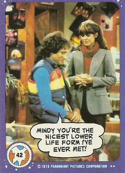 1978 Topps Mork & Mindy #42 Mindy you're the nicest lower life form I've ever met! Front