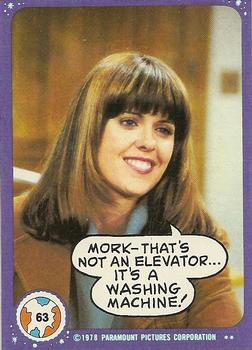 1978 Topps Mork & Mindy #63 Mork - That's not an elevator... It's a washing machine! Front