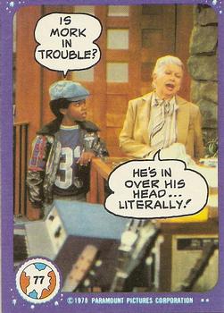 1978 Topps Mork & Mindy #77 Is Mork in trouble? Front