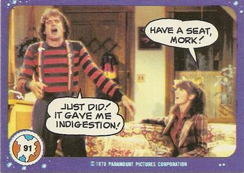 1978 Topps Mork & Mindy #91 Have a seat, Mork! Front