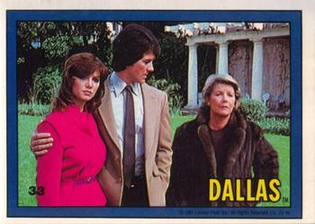 1981 Donruss Dallas #33 Pam, Bobby, Miss Ellie Front