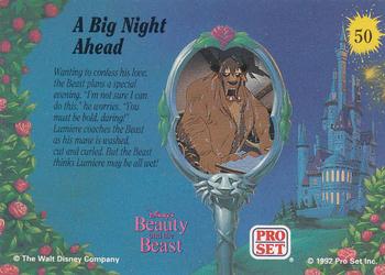 1992 Pro Set Beauty and the Beast #50 A Big Night Ahead Back