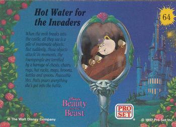 1992 Pro Set Beauty and the Beast #64 Hot Water for the Invaders Back