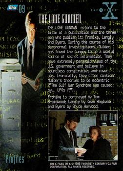 1995 Topps The X-Files Season One #9 The Lone Gunmen Back