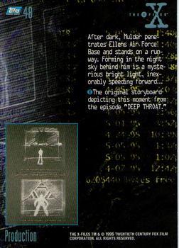 1995 Topps The X-Files Season One #48 Runway Encounter Back