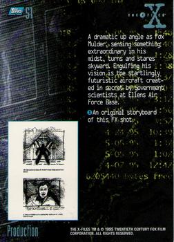 1995 Topps The X-Files Season One #51 The UFO above Back