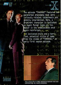 1995 Topps The X-Files Season One #67 Episode: Shadows Back