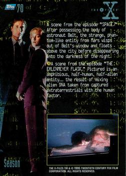 1995 Topps The X-Files Season One #70 Episode: Space Back