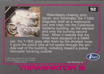 1991 Impel Terminator 2: Judgment Day #92 Airborne Kawasaki Back