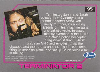 1991 Impel Terminator 2: Judgment Day #95 Sarah Fires On the T-1000's Chopper Back